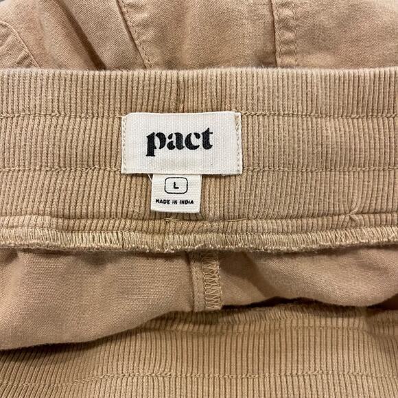 Pact Organic Cotton/Linen Canopy Joggers Pants Lightweight Women's Large Tan - Picture 4 of 6